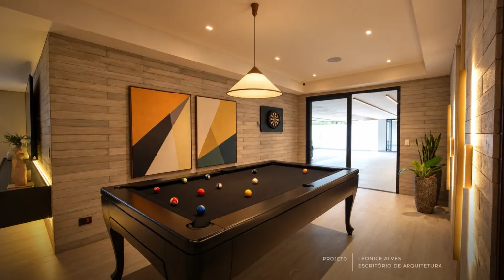 Man cave Casa no Tamboré 11 - Projeto: Escritório de Arquitetura Alphaville - Leonice Alves